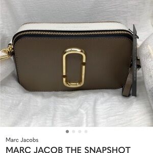 Marc Jacobs Beige and Gold Snapshot Bag